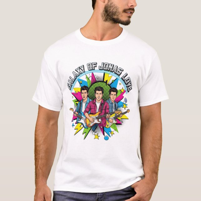 Camiseta Galáxia do Jonas Love - Irmão da Pop Retro Art Jon (Frente)