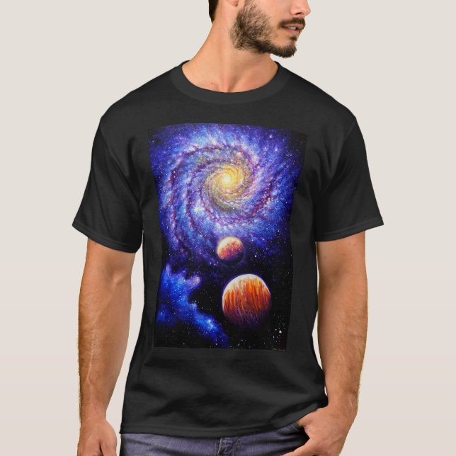 Camiseta Galáxia e planetas (Frente)