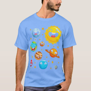 Camiseta Galáxia Espacial Astronomia Sistema Solar Cute P