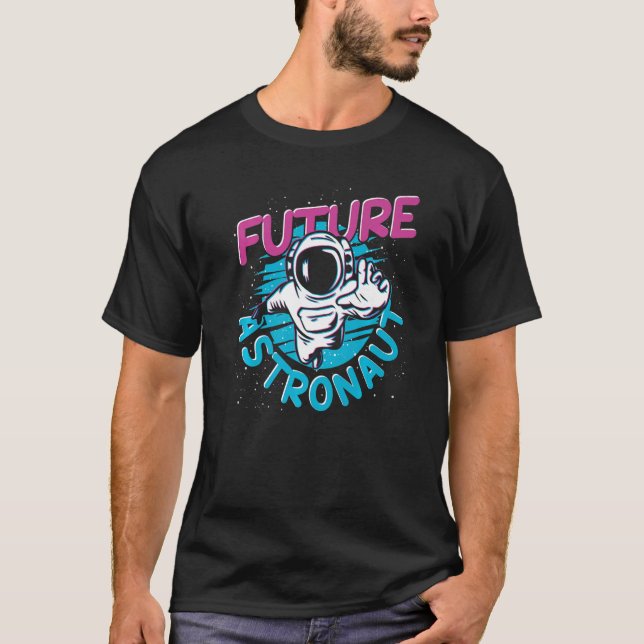 Camiseta Galáxia Espacial Crianças Astronauta do Futuro Esp (Frente)