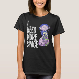 Camiseta Galáxia Espacial Voando Axolotl Spacesuit Salamand
