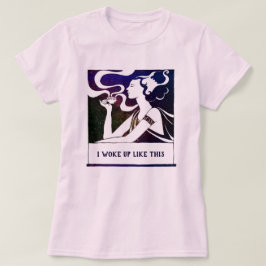 Camiseta Galáxia Personalizada Art Nouveau Mulher Chic Engr