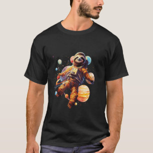 Camiseta Galáxia Solar Planeta Astronauta Preguiça Astronau
