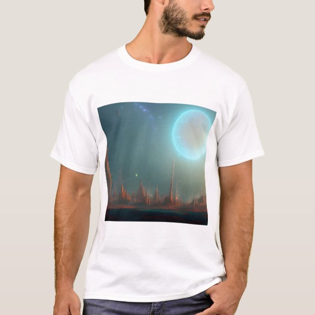 Camiseta Galáxia, Universo, Estrelas, T-Shirt Espacial Exte (Frente)