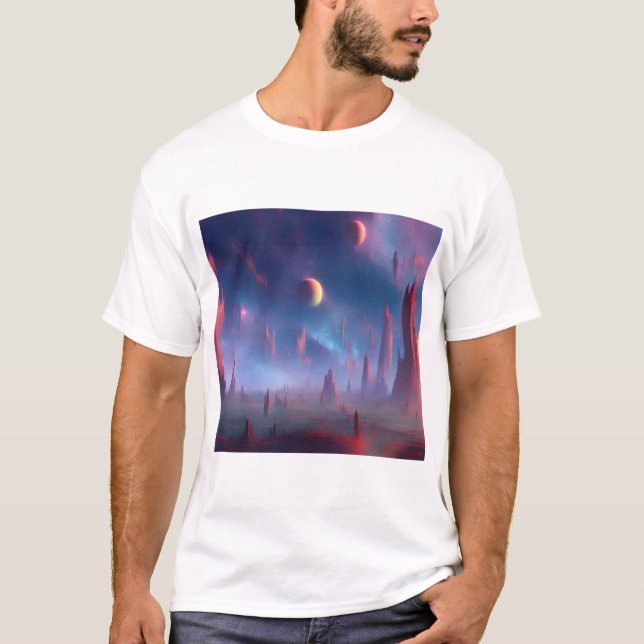 Camiseta Galáxia, Universo, Estrelas, T-Shirt Espacial Exte (Frente)