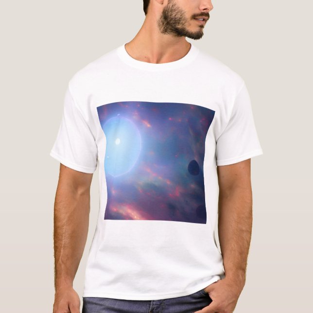 Camiseta Galáxia, Universo, Estrelas, T-Shirt Espacial Exte (Frente)