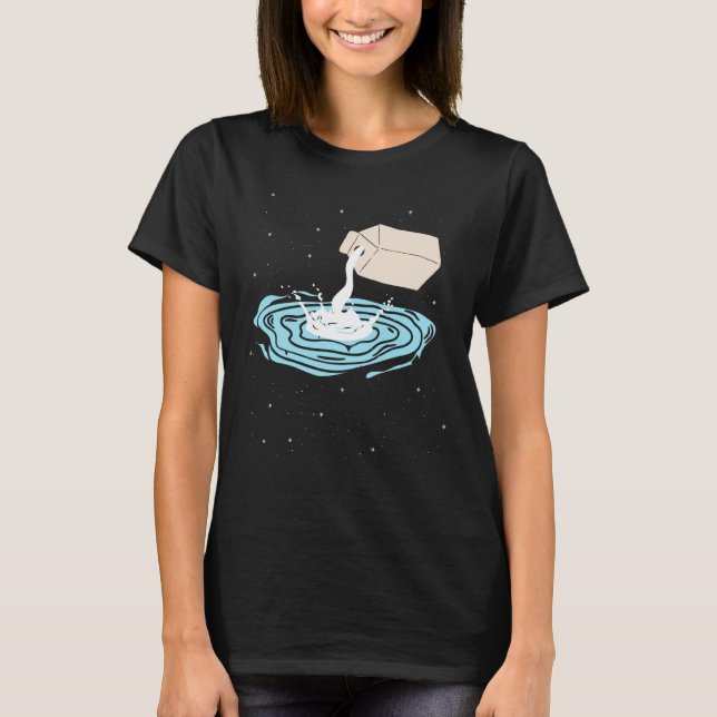 Camiseta Galáxia Via Látea Cachorífica na Ciência Espacial (Frente)