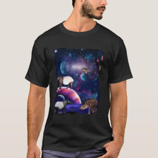 Camiseta Galáxias do Universo Tapir Stars Espaciais da Lua