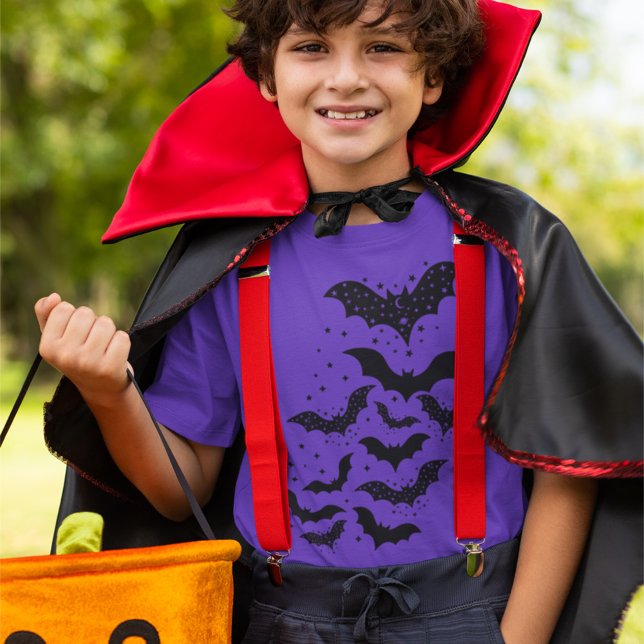 Camiseta Galáxias e Estrelas do Halloween voando (Criador carregado)