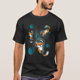 Camiseta Galáxias Fox Espaços Estrelas Natal Aniversário Gi