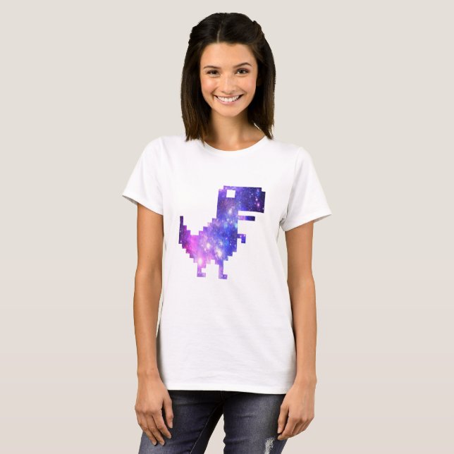 Camiseta Galaxy Chrome T-Rex (Frente Completa)