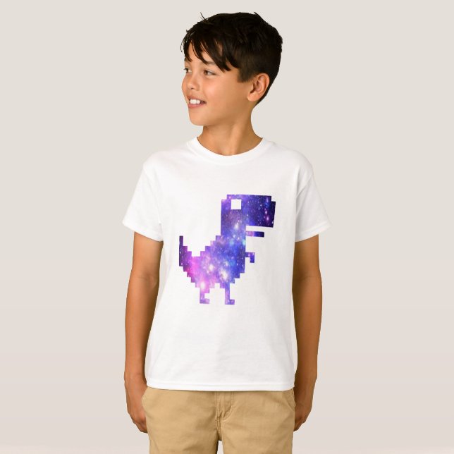 Camiseta Galaxy Chrome T-Rex (Frente Completa)