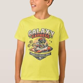 Camiseta Galaxy Express Vintage Alien Rocket Delivery Masco