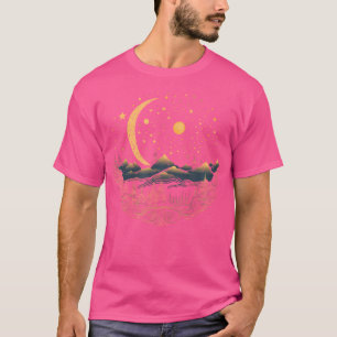 Camiseta Galaxy Night Sky Moon Stars Lunar Amor