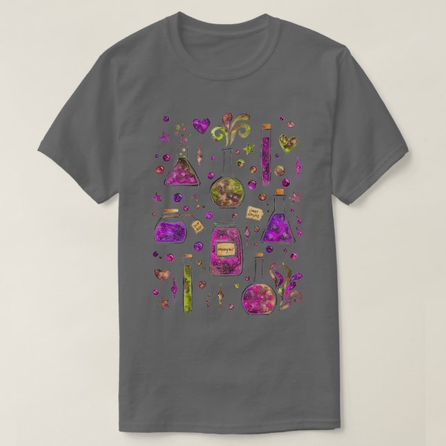 Camiseta Galaxy Potions Paleta Magenta (Frente do Design)