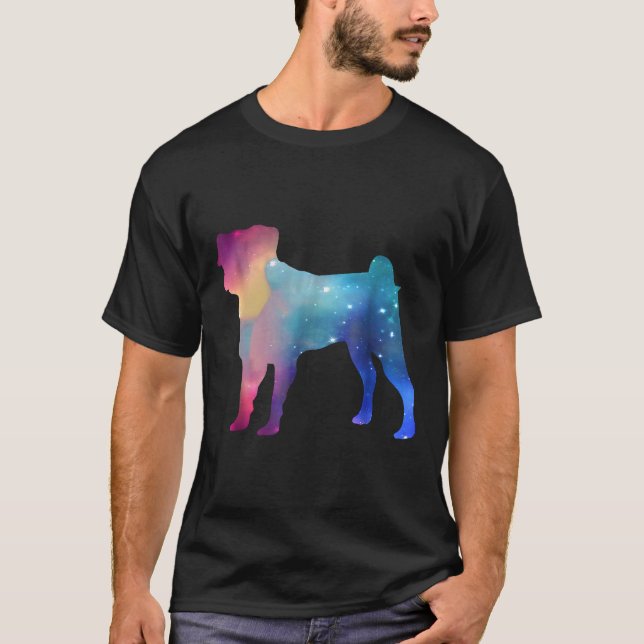 Camiseta Galaxy Pug Space E Stars Lover Gift (Frente)