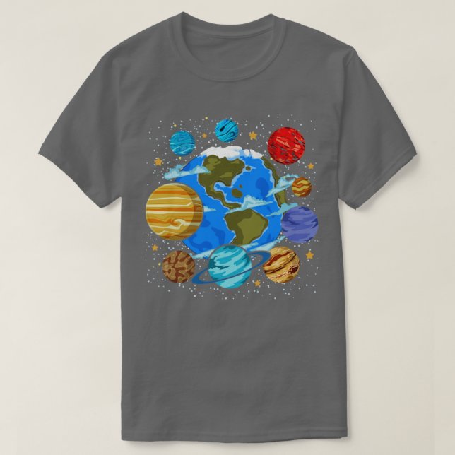 Camiseta Galaxy Scientist Astronomy Planets Space Science S (Frente do Design)