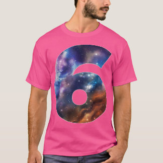Camiseta Galay 6 Anos 6 Aniversário Espaço Considerado Astr