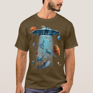 Camiseta Galay Fish Space OVNI Alienígena Stars Sea Ocean S