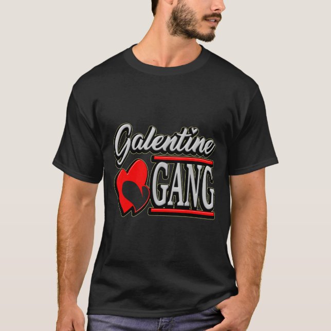 Camiseta Galentine Gang Funny Valentines Day With The Gir  (Frente)