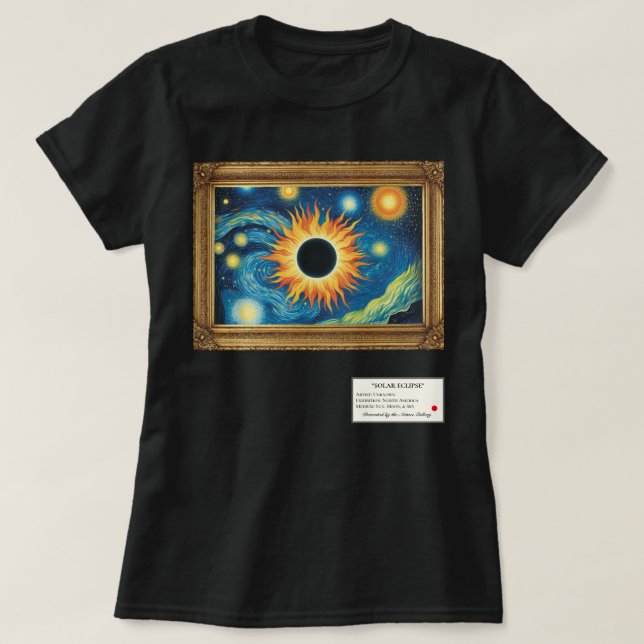 Camiseta Galeria de Arte Enquadrada Eclipse Solar (Frente do Design)