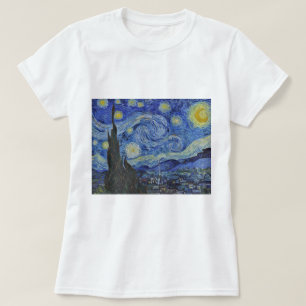 Camiseta Galeria de Noites Estreladas de Vincent van GoghHD