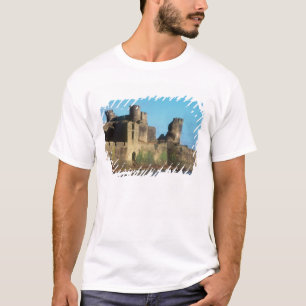 Camiseta Gales - castelo de Caerphilly, com uma vista da