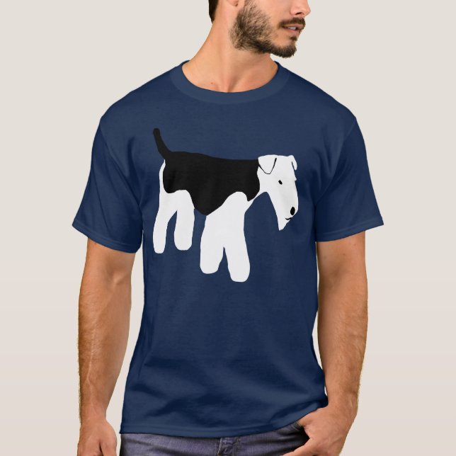 Camiseta Galês Terrier de vagueamento (Frente)