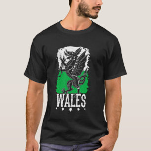 Camiseta Galês vermelho cymru mirítico viajando para o sul