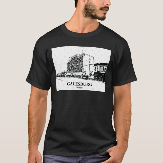 Camiseta Galesburg Illinois Oversize (Frente)