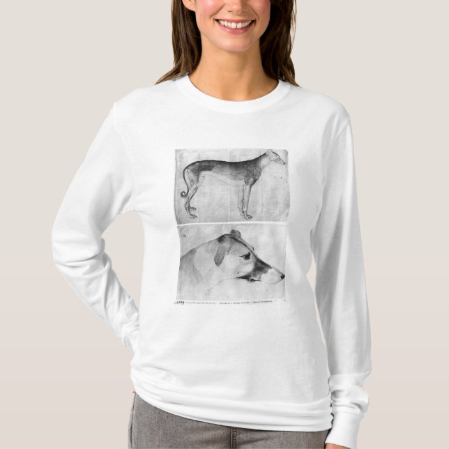 Camiseta Galgo e cabeça de um galgo (Frente)
