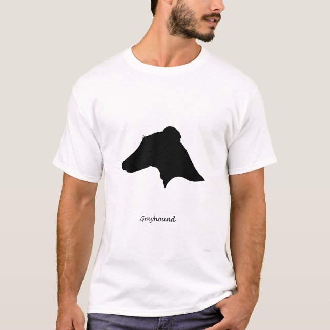 Camiseta Galgo - silhueta preta (Frente)