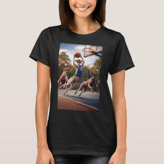 Camiseta Galgos jogando basquete