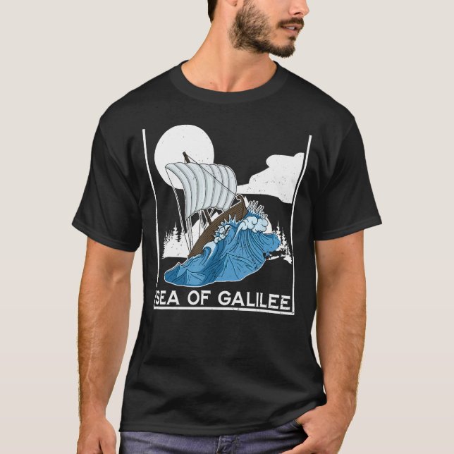 Camiseta Galilee seas storms religious Christians Christian (Frente)