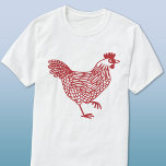 Camiseta Galinha<br><div class="desc">Um design de galinha para amantes de frango e aves, agricultores, pequenos detentores e sussurros de frango. Arte original de Nic Squirrell.</div>