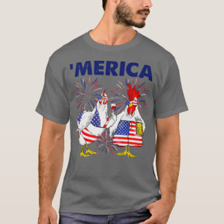 Camiseta Galinha â€/ bandeira    americana da América Latin