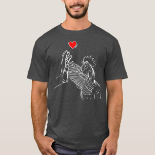 Camiseta Galinha Adora Mulheres Fazendeiros Meninas Criança