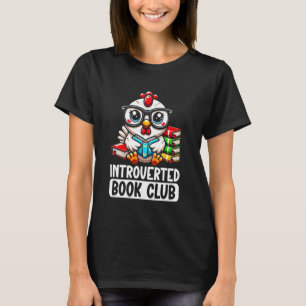 Camiseta Galinha Amante de Leitura de Clube do Livro Introv