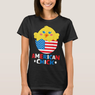 Camiseta Galinha Americana Engraçada Dia 4 De Julho Dia Da