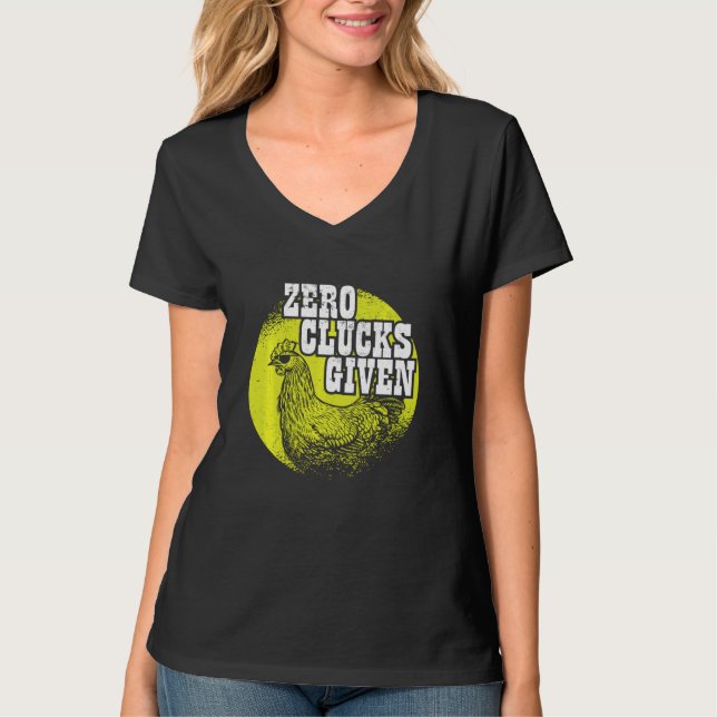 Camiseta Galinha Ao Vento I Farmer De Frango Eu Zero Clucks (Frente)