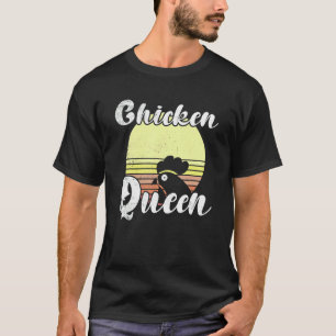 Camiseta Galinha Atrevida Galinha Rainha do Pôr do Sol Retr