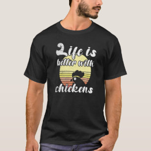 Camiseta Galinha Atrevida Pôr do Sol Melhor Vida Galinhas L