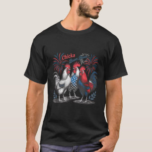 Camiseta Galinha Bonita Boom Boom Engraçado Frango 4 De Jul