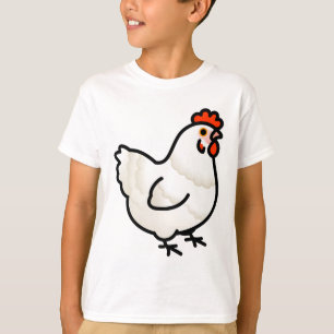 Camiseta Galinha Branca Chubby