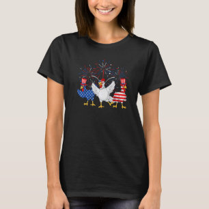 Camiseta Galinha Branca Vermelha Cura Azul Galinha American