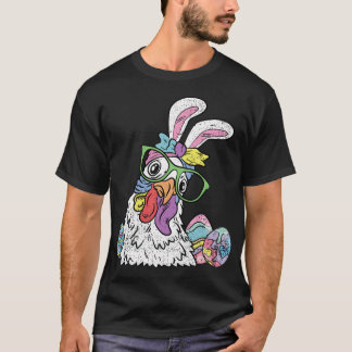 Camiseta Galinha Caça de Ovos Páscoa Coelhinhos Orelha Faze