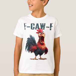 Camiseta Galinha Cacarejante F-caw-f Meme Humor F Caw F Q E