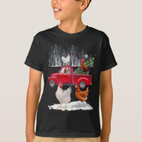 Galinha Caminhão Vermelho Feliz Galinha de Natal L