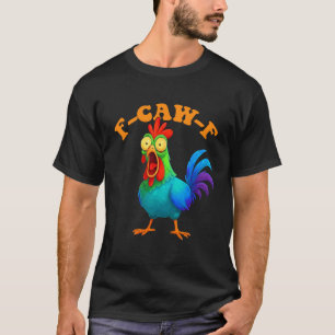 Camiseta Galinha Colorida Divertida F-Caw-F Galinha FCAWF
