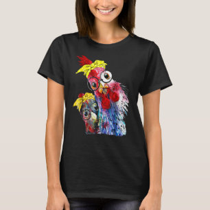 Camiseta Galinha Com Bandana Headband E Óculos Bonitos